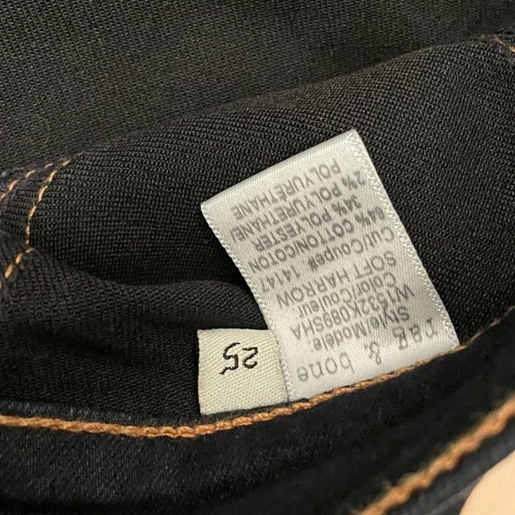 Rag & Bone Women's 10 Inch Skinny Jeans Size 25 Raw Hem Mid Rise Blue - Picture 5 of 10